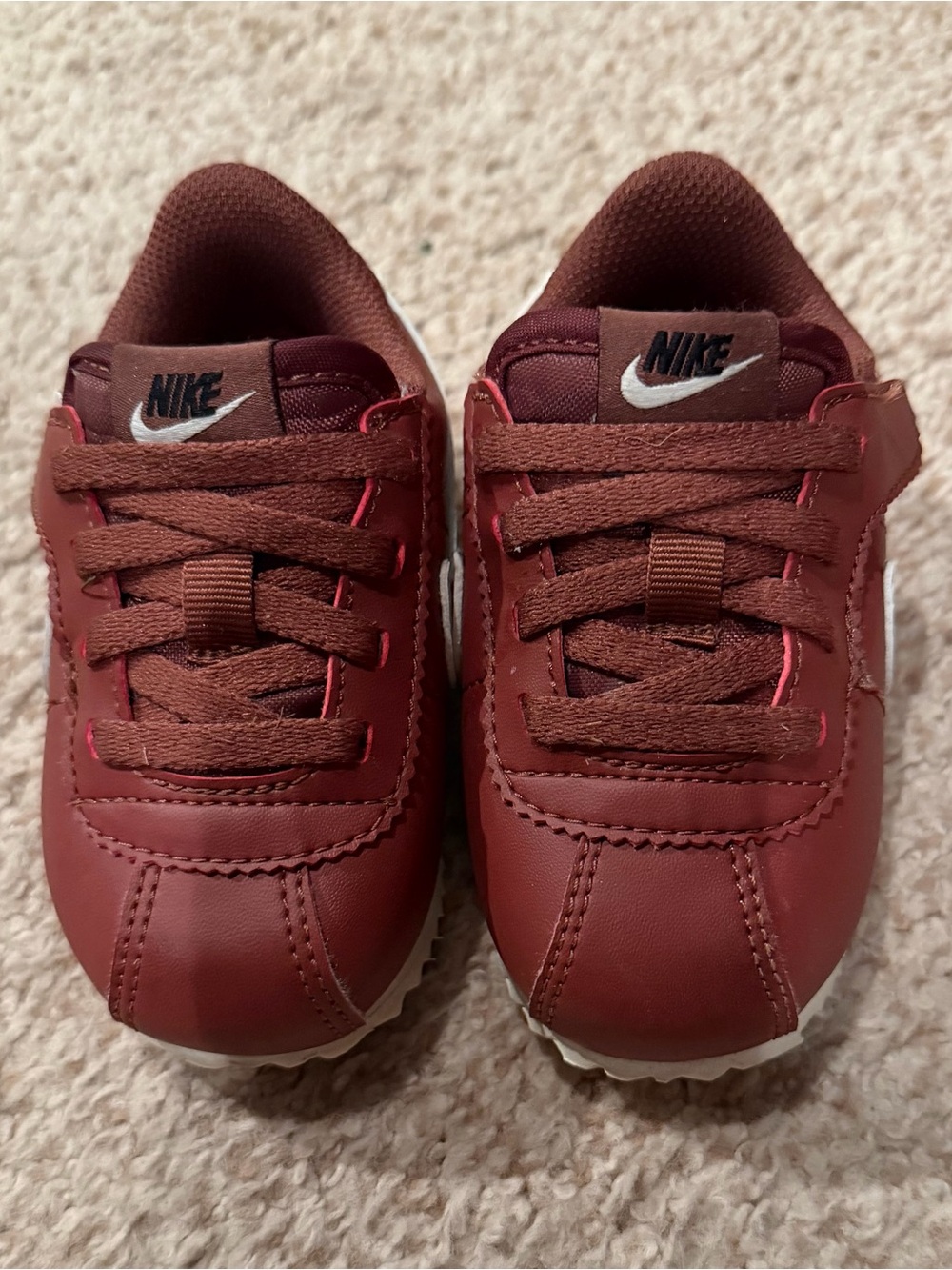 Nike Kids' Maroon Lace-Up Sneakers